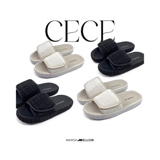 (ลด 45 Code: MARSH999 ) CECE SANDAL รองเท้าแตะผ้าทิวตมาแล้ววว พื้นน้องสูง 1.1 นิ้ว