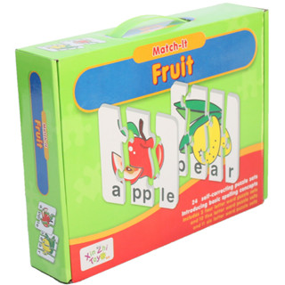 เกมส์จิ๊กซอว์การ์ดคำศัพท์ (หมวดผลไม้) Match It Fruit ชุดต่อคำศัพท์ผลไม้