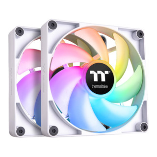 พัดลมเคส THERMALTAKE CT120 ARGB Sync PC Cooling Fan WHITE (2-Fan Pack) CL-F153-PL12SW-A