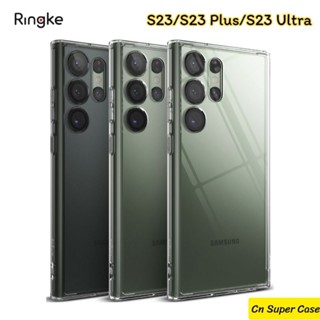 Ringke Fusion เคส Samsung S23 Ultra/S23/S23 Plus เคสกันกระแทก คลุมกล้อง ขอบยาง Tpu กันรอยขีดข่วน ไม่ลื่น พร้อมส่งไทย