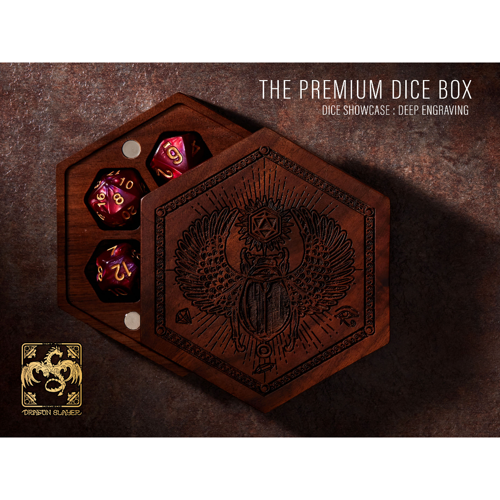The Sorcerer Dice Box | Premium DnD Dice Box | D&D Dice Box | Dice Vault | Dice Storage Tray for MTG