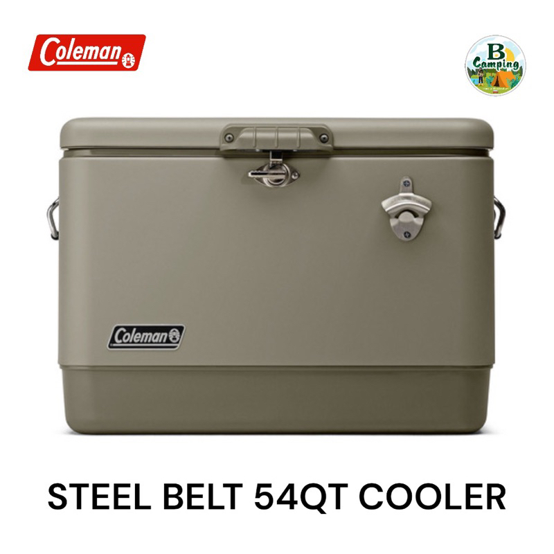 Coleman JP Stainless Steel Belt 54Qt  Cooler กระติกน้ำแข็ง แสตนเลส (พร้อมส่ง)