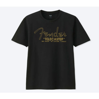 FENDER GUITAR   telecaster GOLD LIMITED EDITION VINTAGE T SHIRTSIZE M - 3XL เสื้อยืด เสื้อวง นักดนตรี