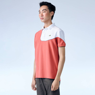 ASTRO DUST RED CUSTOM FIT COLOUR BLOCK POLO SHIRT เสื้อโปโลสีเเดง ASTRO DUST RED คัลเลอร์บล็อกทรงคัสตอมฟิต