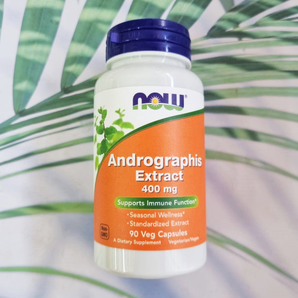 (NOW Foods®) Andrographis Extract 400 mg 90 Veg Capsules ฟ้าทะลายโจร แบบเม็ด