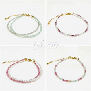 [ ✨GG Jewelry✨] Lucky Stone Bracelet (handmade) สร้อยข้อมือหินมงคล ขนาด2mm