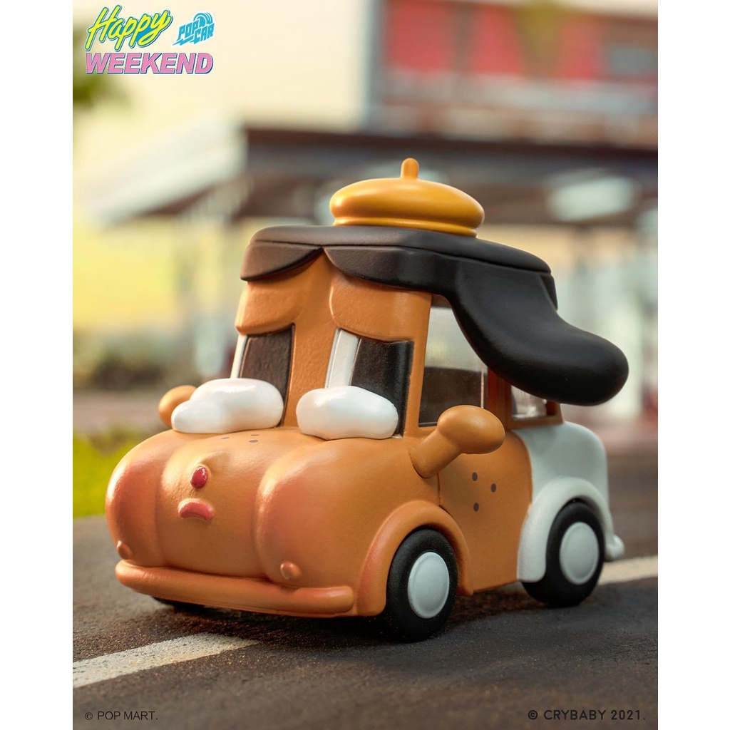 (พร้อมส่งจากไทย) POP MART CryBaby POPCAR Happy Weekend รถน้องร้องไห้ เช็คการ์ด ไม่แกะตัว พร้อมส่ง