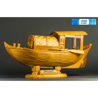 เรือกระแซง เรือโบราณ ไม้สัก มงคล หัตถกรรม เสริมฮวงจุ้ย Thailand Kra Chaeng Boat Ship Teak Wooden Model Handmade Craft