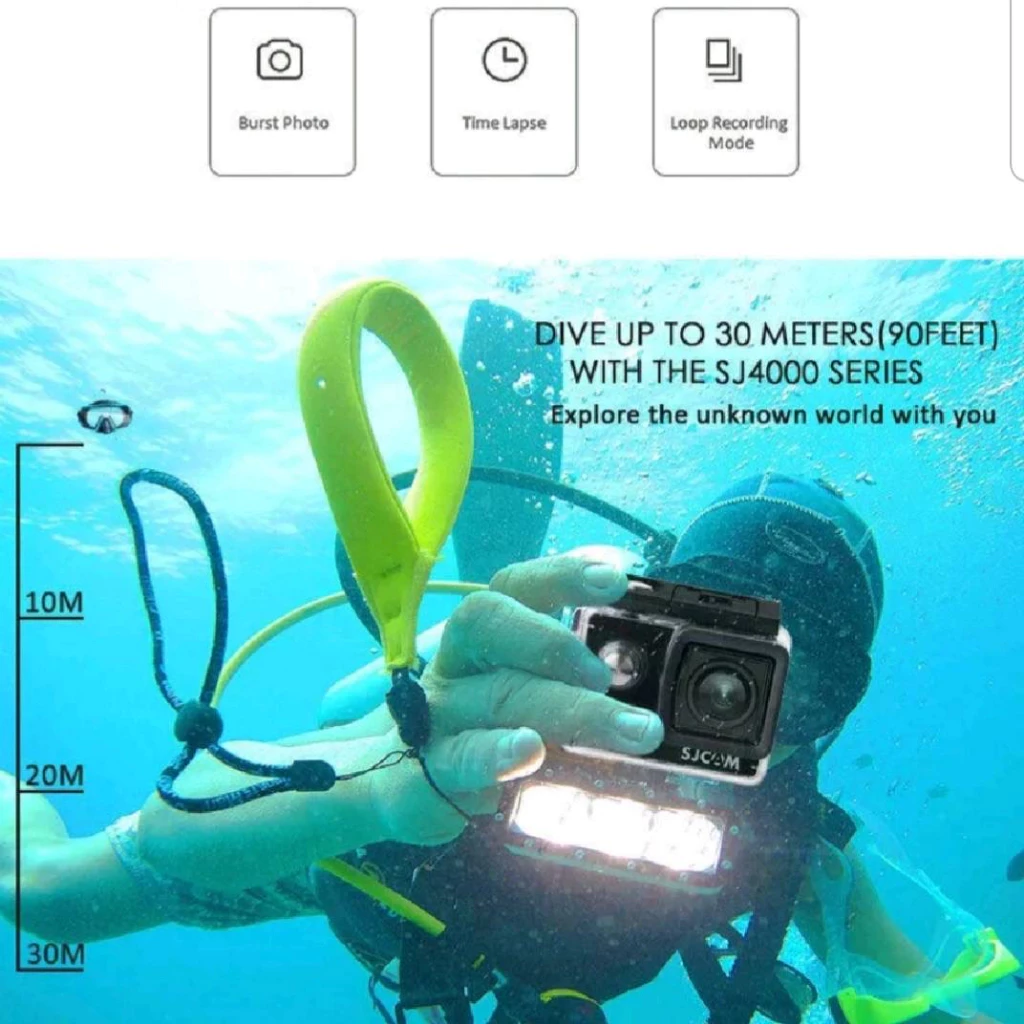 SJCAM SJ4000 Air 4K Action Camera Wifi Air สีดำ กล้องกันน้ำ 30 เมตร กล้องติดหมวกกันน๊อค ประกัน 1ปี กล้องแอคชั่น Web Cam thumbnail 3