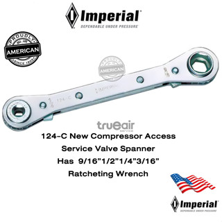 IMPERIAL ประแจวาล์วบริการ ประแจเปิดวาล์ว Series-124-C อิมพีเรียล USA. 4 ขนาด 9/16”1/2”1/4”3/16”