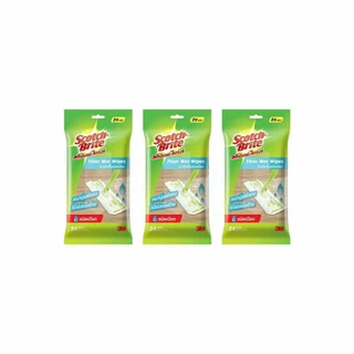 ( 3 ห่อ) สก๊อตซ์-ไบรต์ ผ้าถูพื้น แบบเปียก Scotch-Brite Floor wet wipes