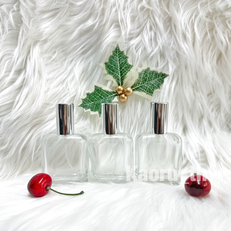 ขวดน้ำหอม 30ML แบ่งน้ำหอม แบนใส30ML เหลี่ยมมล น้ำหอม ใส่สเปรย์แอลกอฮอล์ แบ่งน้ำหอมพกพา แฟนซี