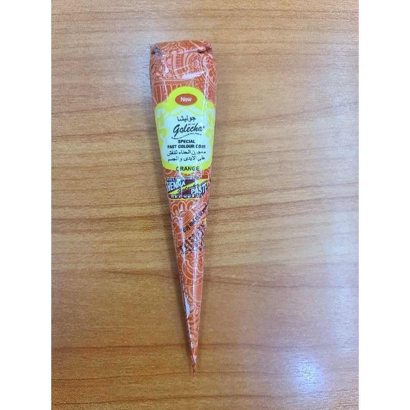 เฮนนา orange henna เฮนน่าเพ้นท์ตัว GOLECHA henna สีเพ้นท์ฮาลาล HENNA