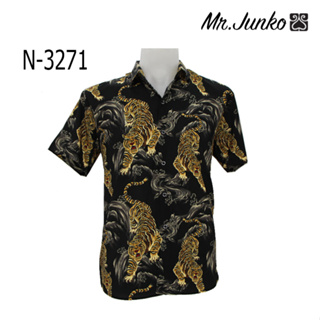 ⚡ ส่งฟรี⚡เสื้อเชิ้ตแขนสั้น งานต่อลาย Mr-Junko ราคาคุ้มค่าที่สุด N-3271