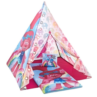 เต๊นท์สำหรับเด็ก พร้อมถุงนอน นำเข้าจากอเมริกา Trolls 4 Piece Kids Slumber Teepee Tent Set