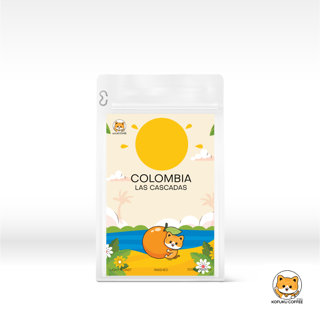 KOFUKU COFFEE เมล็ดกาแฟ  Colombia Las Cascadas  คั่วอ่อน Light Roast  ใหม่ล่าสุด