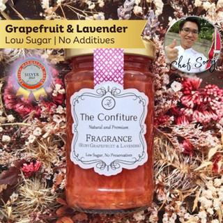 แยมรูบี้เกรปฟรุ๊ตผสมดอกลาเวนเดอร์ Fragrance (Ruby Grapefruit &amp; Lavender) 125 กรัม - The Confiture