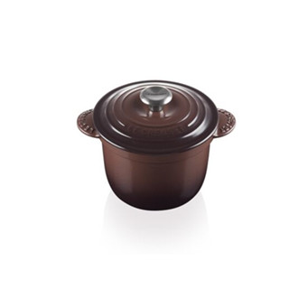 หม้อเหล็กหล่อสำหรับหุงข้าว สีช็อคโกแล็ต ขนาด18cm SOUP POT 18CM GANACHE