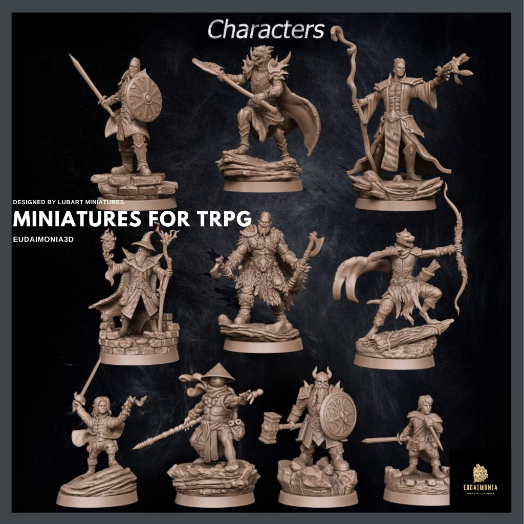 Monsters and Characters จัดส่งได้ใน1-3วัน | for D&D 5e, Pathfinder and other RPG's | 28mm