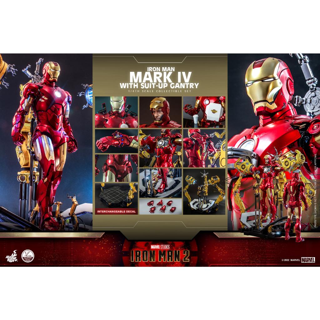 Hot Toys QS021 1/4 Iron Man 2 - Iron Man Mark IV with Suit-Up Gantry