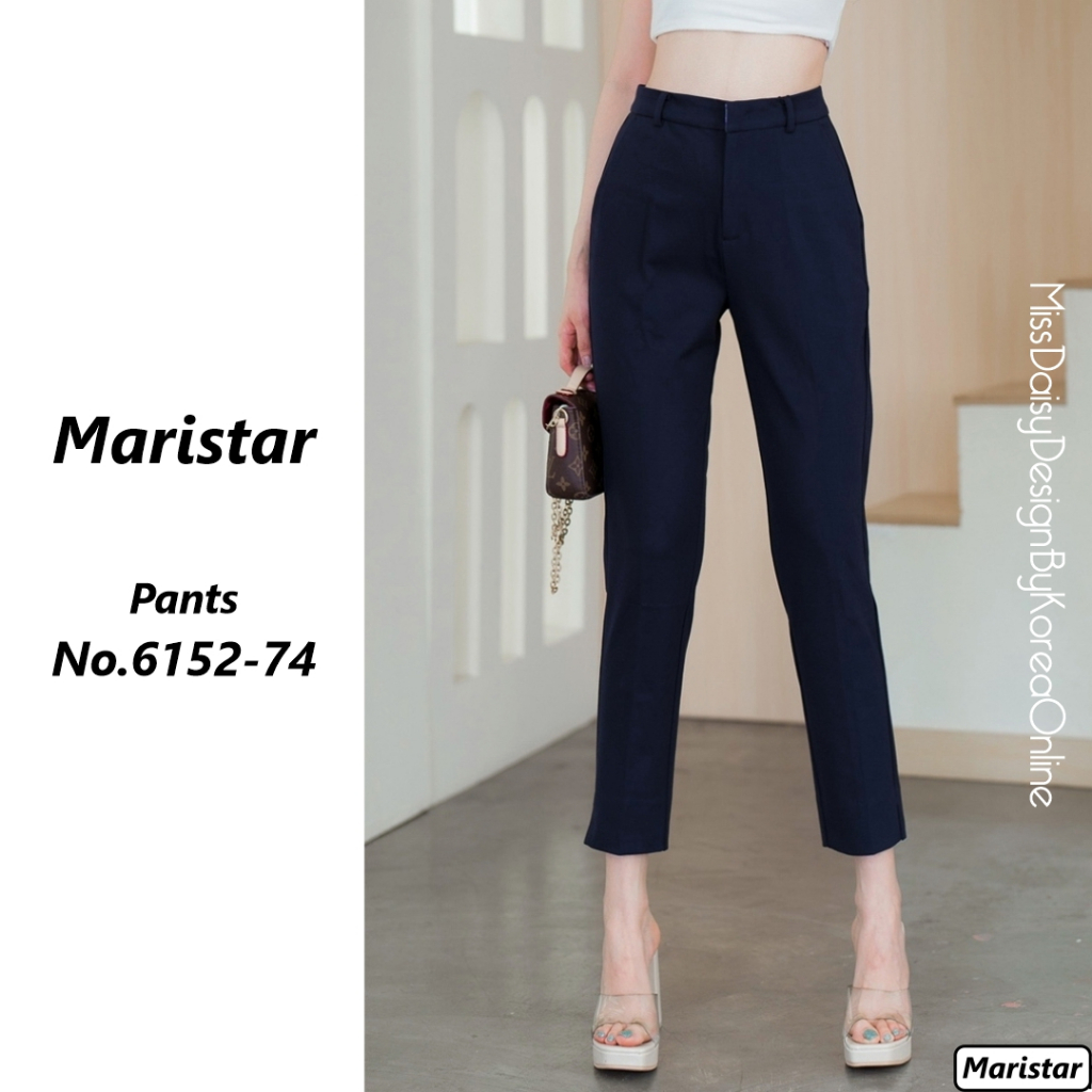 Maristar กางเกงขายาว 9 ส่วน ​No.6152 ผ้า Spandex ชนิดใหม่ ยืดได้ 4 ทิศทาง