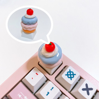 พร้อมส่ง!! Keycap/คีย์แคป  เค้กเชอร์รี 3 ชั้น