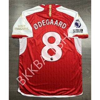 เสื้อฟุตบอล Arsenal Home อาเซน่อล เหย้า 2023/24 พร้อมเบอร์ชื่อ 8 ODEGAARD และอาร์มพรีเมียร์ลีค No Room