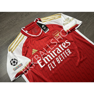 เสื้อฟุตบอล Arsenal Home อาเซน่อล เหย้า 2023/24 พร้อมอาร์มยูฟ่าแชมป์เปี้ยนลีค