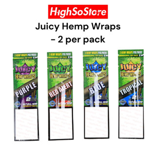 กระดาษโรล กระดาษบลั้น Juicy Hemp Wraps - 2 per pack (JJ-HW) มีกลิ่นและรสชาติที่เป็นเอกลักษณ์เฉพาะตัว มีกลิ่นหอม