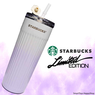 แก้วเก็บความร้อน+เย็นรุ่นพิเศษจากสตาร์บัค Starbucks Hot+Cold Storage Mug Limited Edition White Purple