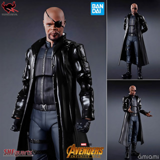 งานแท้ Bandai Spirits S.H.Figuarts Marvel Comics Avengers มาร์เวลคอมิกส์ อเวนเจอร์ส Nick Fury นิค ฟูรี่ Action Figure