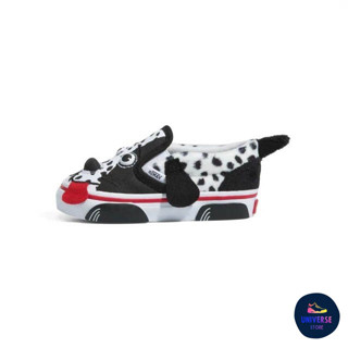 [ของแท้ ส่งฟรี จากไทย] VANS TODDLER DOG SLIP ON V - DALMATIAN BLACK/TRUE WHITE