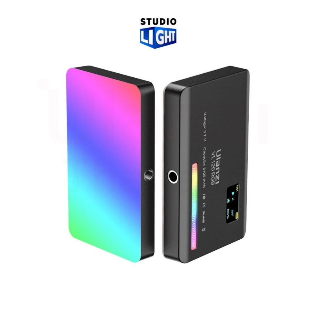 Ulanzi VL120 RGB LED Video Light  ไฟ LEDพกพาสะดวก พร้อมแบตเตอรี่ในตัว มาพร้อมโหมดปรับเอคเฟค 20 แบบ