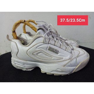 Fila Size 37.5 ยาว 23.5 Cm  รองเท้ามือสอง  ผู้หญิง เท้าเล็ก   แฟชั่น ลำลอง ทำงาน