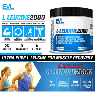 EVL L-Leucine 2000 , Unflavored (200g/100Servings) ลูซีนระดับพรีเมี่ยม