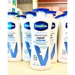 โลชั่นVaseline Intensive Care, Advanced Repair Body Lotion, Unscented, 20.3 fl oz (600 ml)