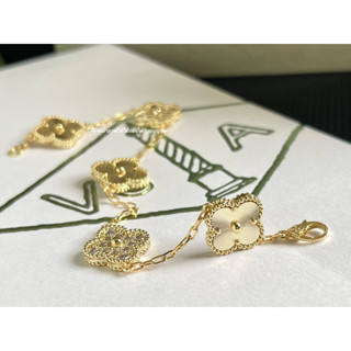 ส่งจากไทย🚩สร้อยข้อมือVCAเทียบแท้1:1 ปั๊มแบรนด์ครบ,งานสวยเป๊ะ|Vintage Alhambra bracelet, 5 motifs