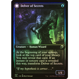 [MTG] Delver of Secrets [DBL] [BLUE] [UNCOM,] [FOIL] [ENG] (การ์ดเมจิค / Magic the Gathering)