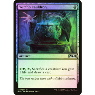 [MTG] Witchs Cauldron [M21] [BLACK] [UNCOM] [FOIL] [ENG] (การ์ดเมจิค / Magic the Gathering)