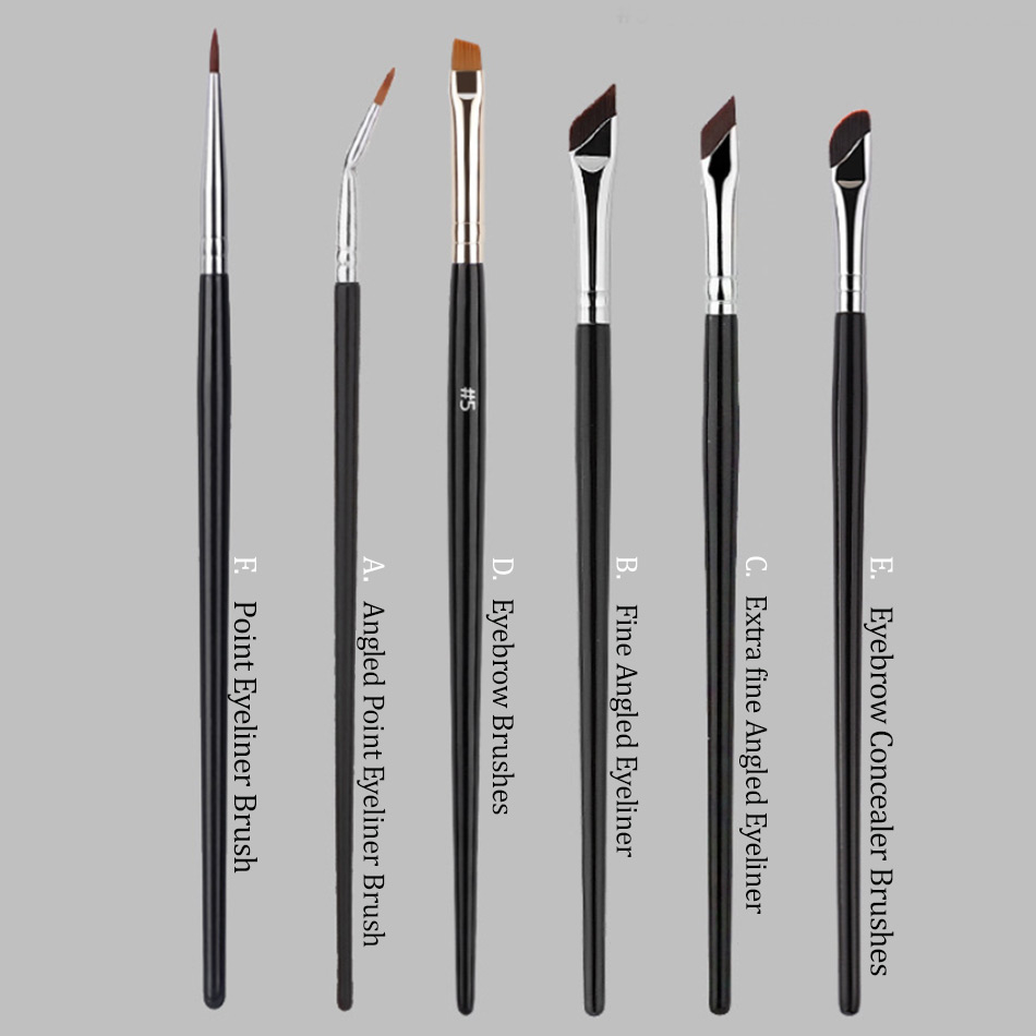 SB07 ชุดแปรงอายไลเนอร์และแปรงเขียนคิ้ว Eyeliner & Eyebrow ฺBrushes set 6 peices