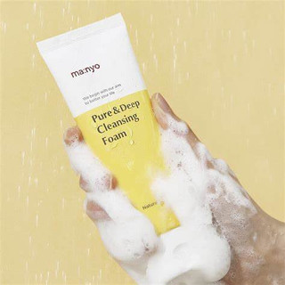 ส่งฟรี MA:NYO Pure &amp; Deep Cleansing Foam 120ml (Nobox)  โฟมล้างหน้า เนื้อโฟมฟองหนานุ่มละเอียด SEP01