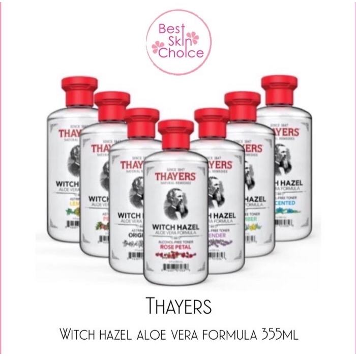 Thayers Alcohol-Free Witch Hazel with Organic Aloe Vera Formula Toner ขนาด 89ml 355ml  ของแท้ 100%