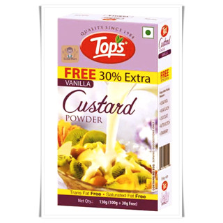 ผงคัสตาร์ด ยี่ห้อ Tops จากประเทศอินเดีย (100 + 30 กรัม) -- Tops - Custard Powder (100 + 30 Grams)