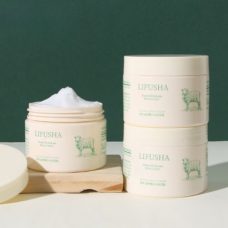 LIFUSHA ครีมน้ำมันแกะ ลาโนลินไวท์เทนนิ่งครีม ผิวชุ่มชื้นหลังจากทา 140g(110)