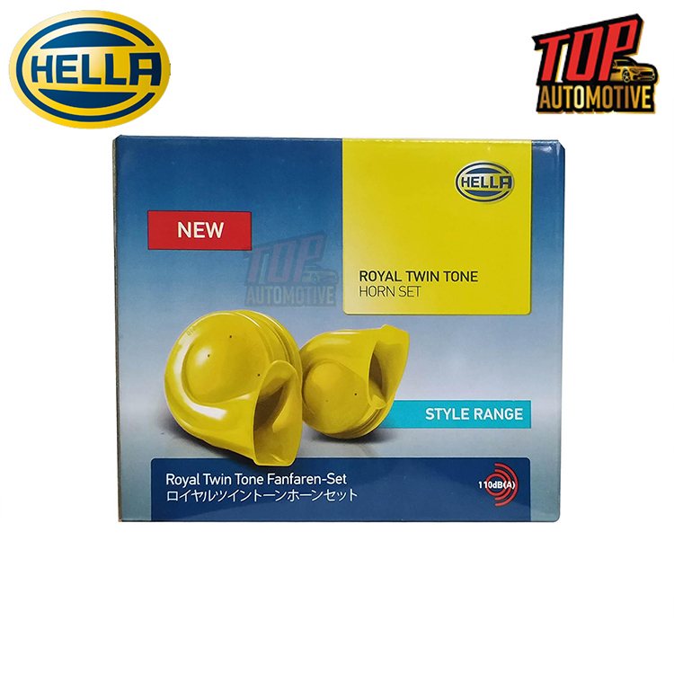แตรรถยนต์ HELLA Royal Twin Tone 12V (สีเหลือง) คุณภาพดีราคาถูก มีรับประกัน ภายใน 7วัน ราคา ถูกที่สุด ดีลบีเคเค แกลเลอรีภาพที่ 2