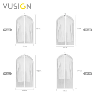 Vusign ถุงคลุมเสื้อผ้า ถุงใส่เสื้อผ้า มีซิปหน้า ป้องกันฝุ่น จัดระเบียบตู้เสื้อผ้า Clothing Dust Bag