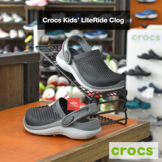 Crocs Kids’ LiteRide Clog รองเท้าเด็ก คร็อคส์ แท้ รุ่นฮิต ใส่สบาย ดูแลรักษาง่าย