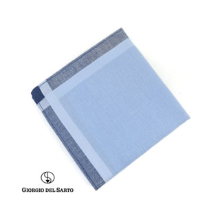 GIORGIO DEL SARTO Handkerchief Blue ผ้าเช็ดหน้า 100% Cotton