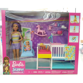 Barbie Skipper Babysitters Nap ‘n Nurture Nursery™ Dolls and Playset ตุ๊กตา บาร์บี้ รุ่น GFL38