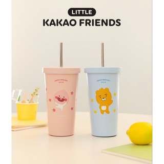 ••พร้อมส่ง/ของแท้•• Kakaofriends steel straw tumbler